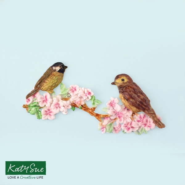 Silicone Mould - Blossoms & Birds